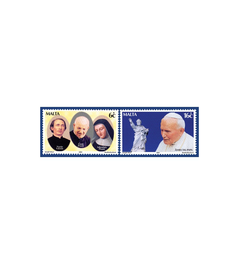 2001 May 04 MALTA STAMPS POPE'S VISIT