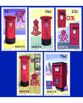 MALTA STAMPS LETTER BOXES