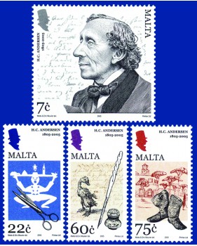 MALTA STAMPS HANS CHRISTIAN ANDERSON