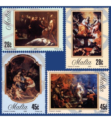 MALTA STAMPS ST CATHERINE IN ART