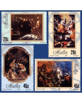 MALTA STAMPS ST CATHERINE IN ART