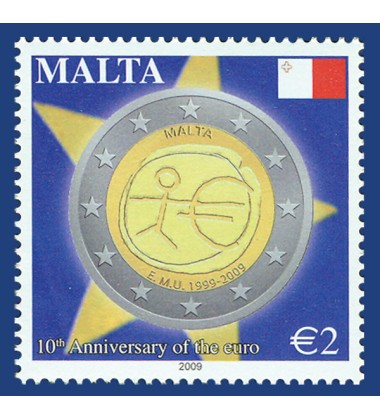 MALTA STAMPS EURO 10TH ANNIVERSARY