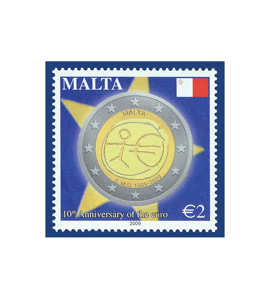 2009 Apr 30 MALTA STAMPS EURO 10TH ANNIVERSARY