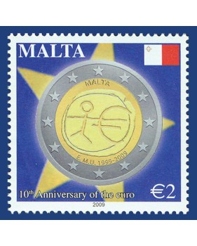MALTA STAMPS EURO 10TH ANNIVERSARY
