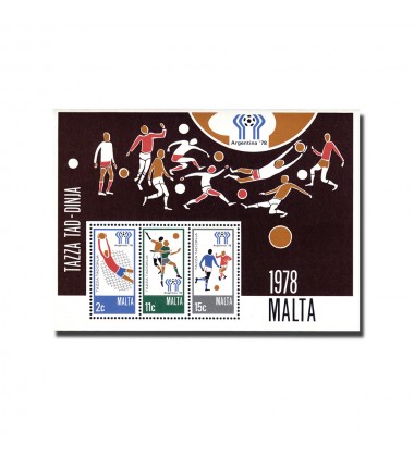 MALTA MINIATURE SHEET WORLD CUP - ARGENTINA 1978