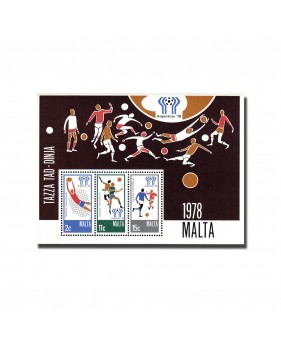 MALTA MINIATURE SHEET WORLD CUP - ARGENTINA 1978