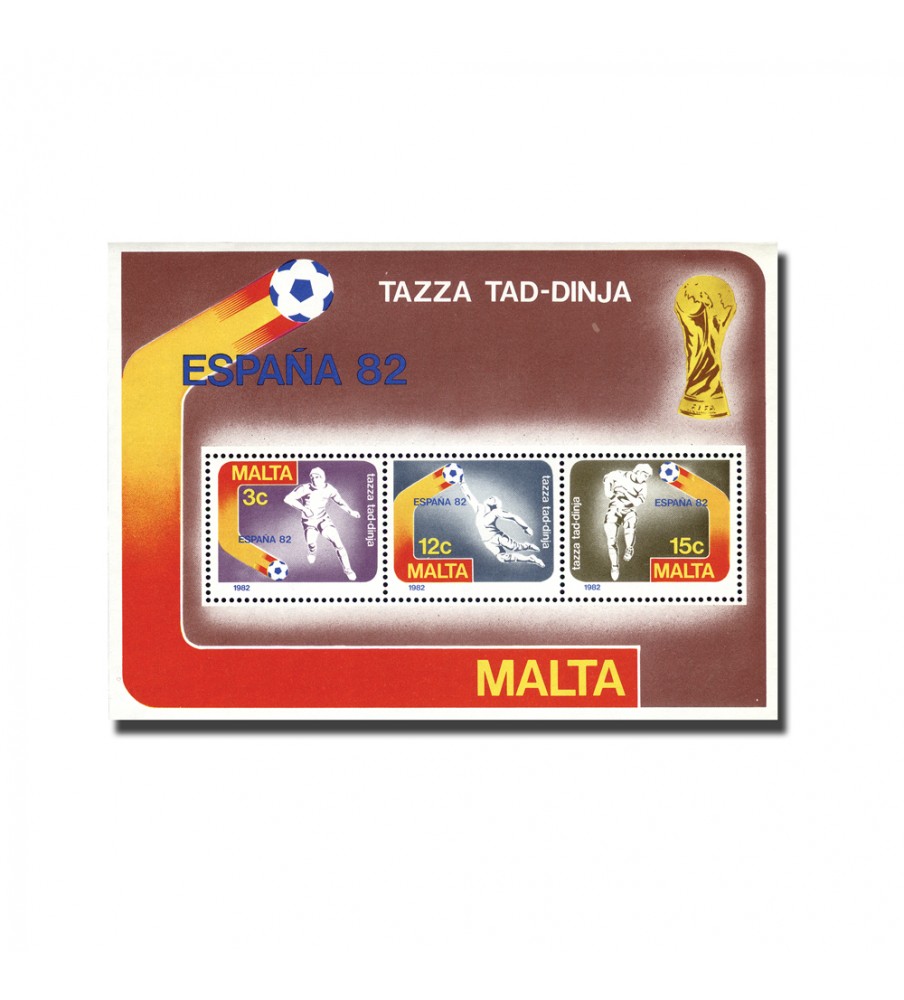 1982 Jun 11 MALTA MINIATURE SHEET WORLD CUP - SPAIN 1982