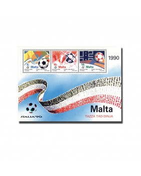 MALTA MINIATURE SHEET WORLD CUP - ITALY 1990