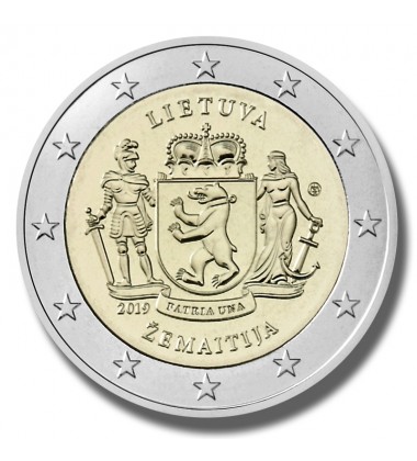 2019 LITHUANIA ZEMATIJA 2 EURO COMMEMORATIVE COIN