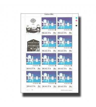 Europa 1987 Sheetlet of 10 stamps 15.04.87