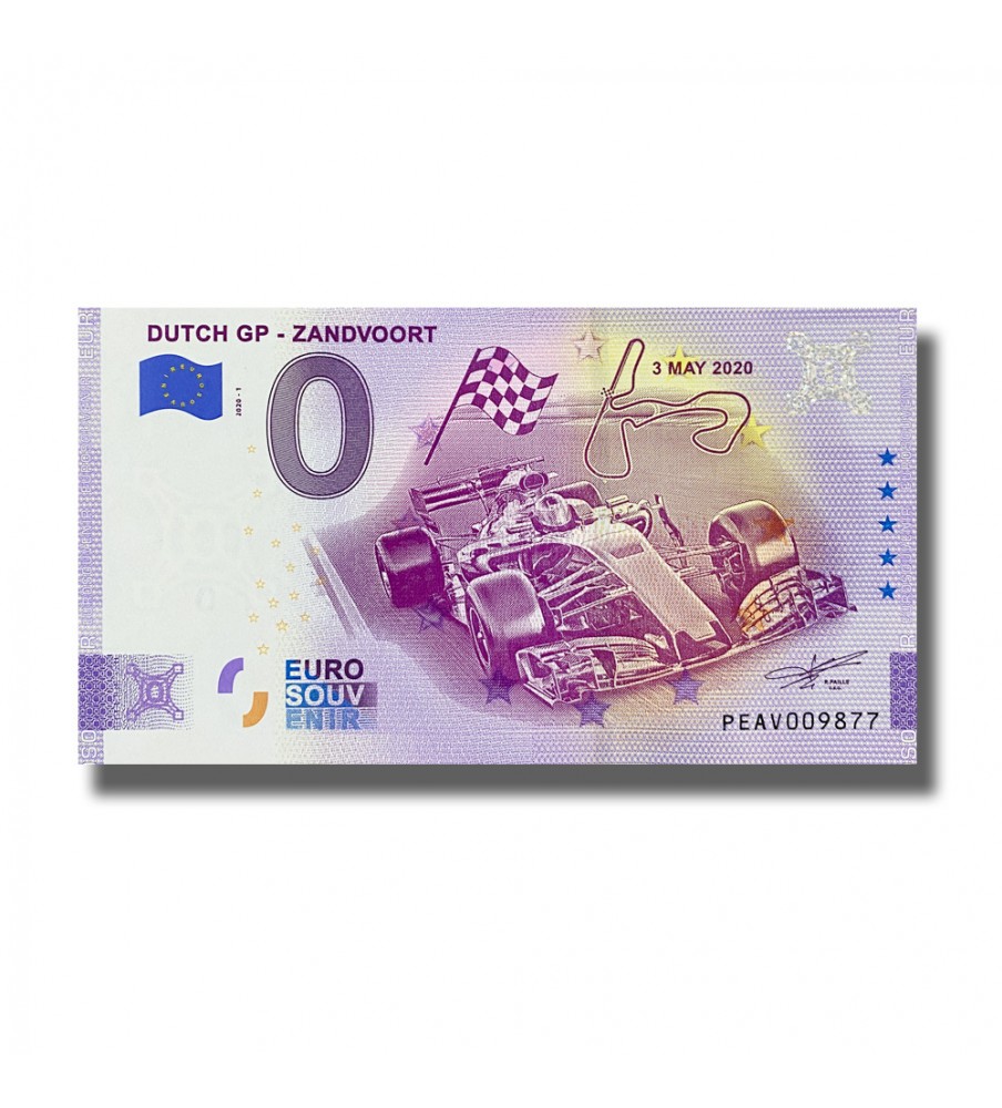 Anniversary 0 Euro Souvenir Banknote Dutch GP Zandvoort Netherlands PEAV 2020-1