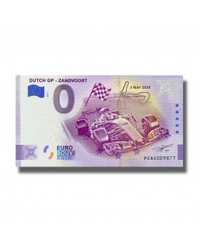 0 EURO SOUVENIR BANKNOTE 2020 DUTCH GP ZANDVOORT NETHERLANDS ANNIVERSARY PEAV 2020-1