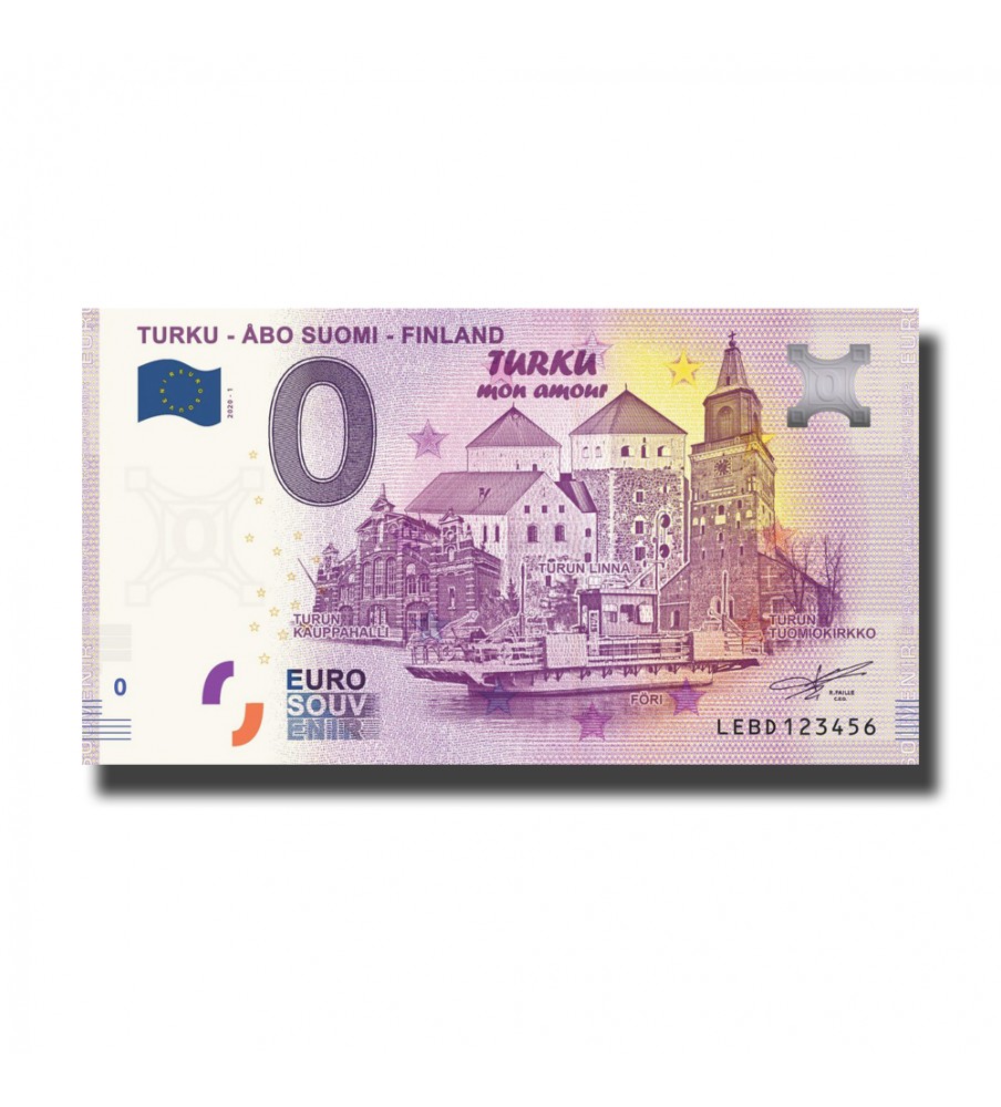 0 Euro Souvenir Banknote Turku Abo Finland LEBD 2020-1