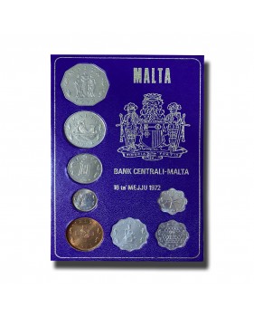 1972 MALTA DECIMAL COIN SET UNCIRCULATED COPPER NICKEL