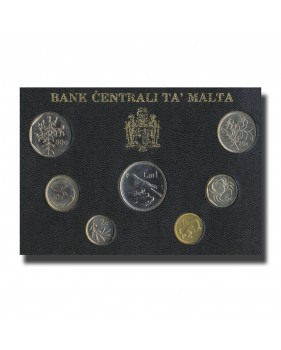 1995 MALTA DECIMAL COIN SET BRILLIANT UNCIRCULATED COPPER NICKEL