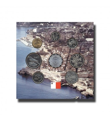 2007 Malta Decimal Coin Set Brilliant Uncirculated Copper Nickel