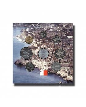 2007 MALTA DECIMAL COIN SET BRILLIANT UNCIRCULATED COPPER NICKEL