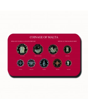 1981 MALTA DECIMAL COIN SET BRILLIANT UNCIRCULATED COPPER NICKEL