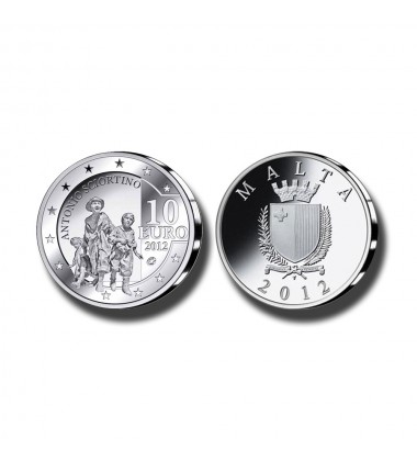 2012 MALTA -  LM10 ANTONIO SCIORTINO COMMEMORATIVE SILVER COIN PROOF