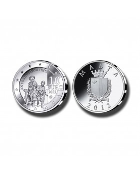 2012 MALTA -  LM10 ANTONIO SCIORTINO COMMEMORATIVE SILVER COIN PROOF