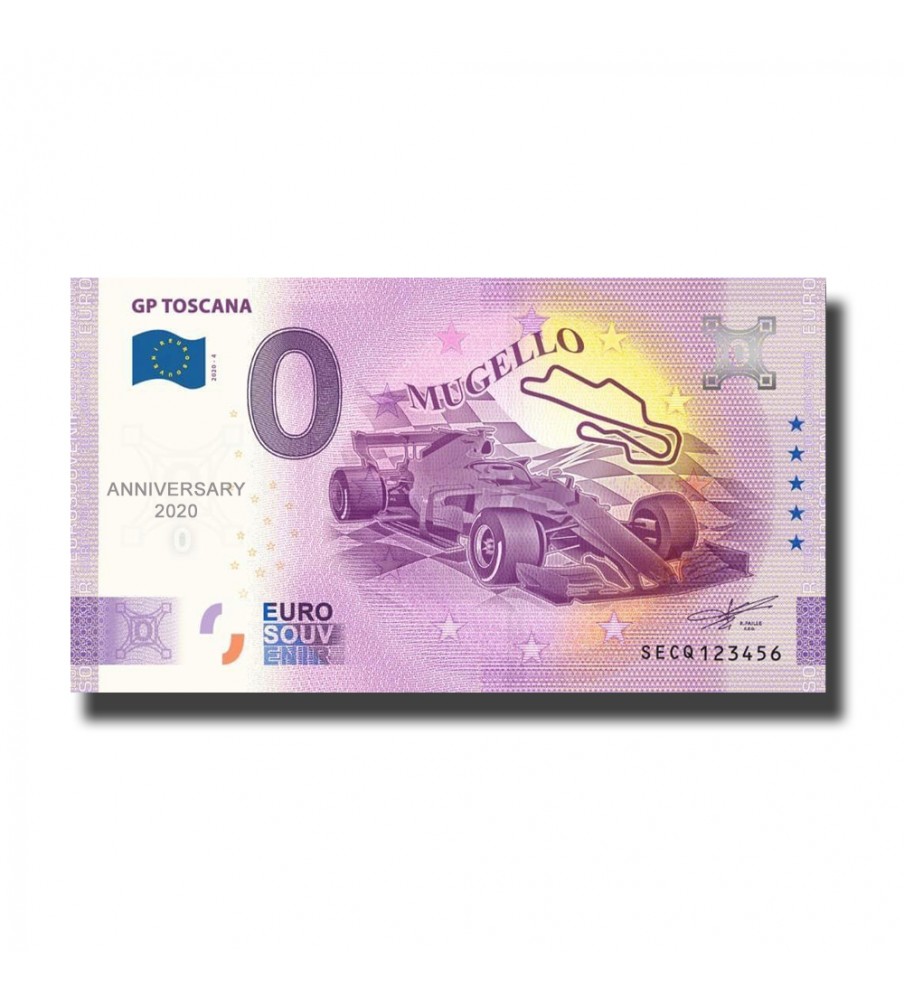 2020-4 Italy SECQ Anniversary GP Toscana Euro Billet Souvenir Euro Schein