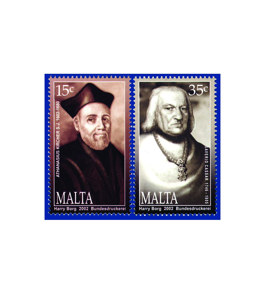 2002 Oct 18 MALTA STAMPS PERSONALITIES 'A' NUMBERS ONLY - 15C & 35C