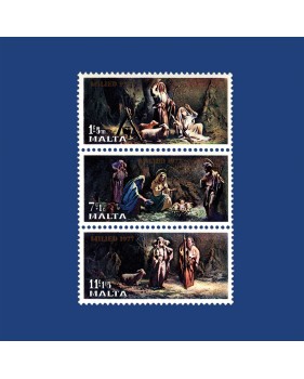 MALTA STAMPS CHRISTMAS 1977 (TRIPTYCH)