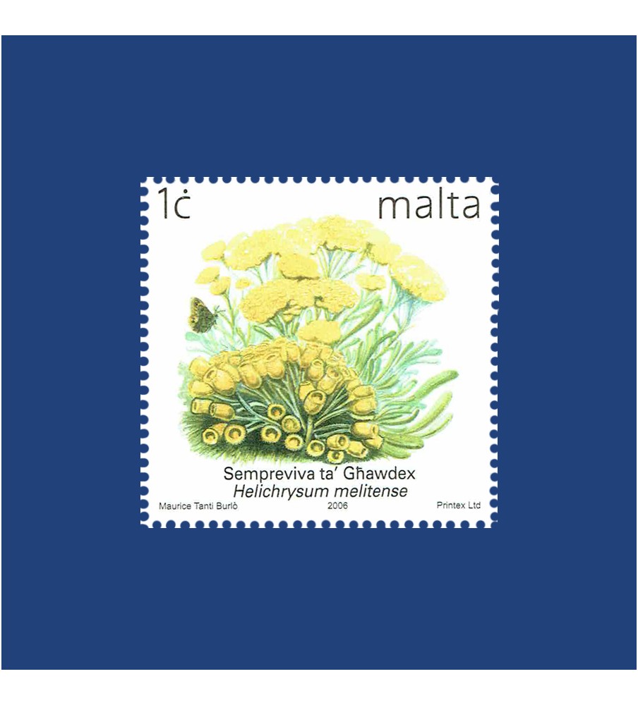 2006 Oct 13 MALTA STAMPS DEFINITIVE FLOWERS RE-ISSUE 1C