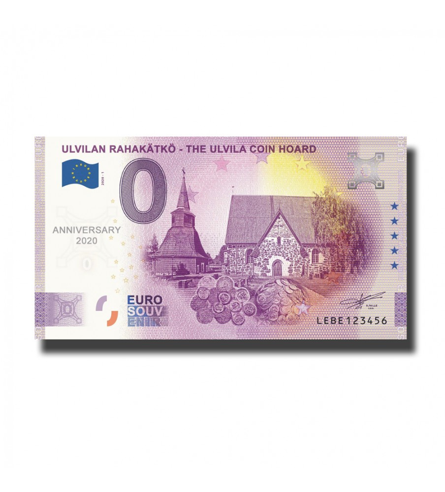 Anniversary 0 Euro Souvenir Banknote ULVILAN RAHAKATKO Finland LEBE 2020-1
