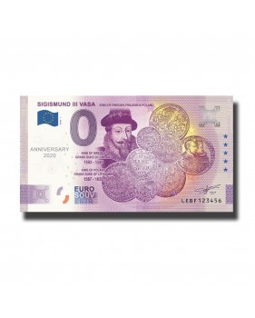 Anniversary 0 Euro Souvenir Banknote Sigismund III Vasa Finland LEBF 2020-1