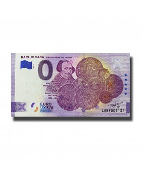 0 Euro Souvenir Banknote KARL IX VASAFinland LEBF 2020-2