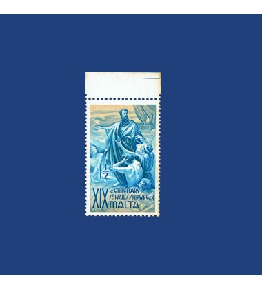 MALTA VARIETY STAMP ST PAULS SHIPWRECK GOLD OMITTED SG295A