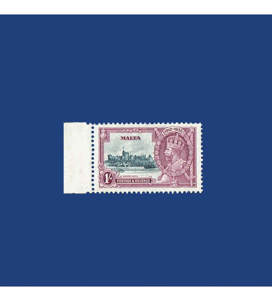 MALTA VARIETY STAMP KING GEORGE V SHORT FLAGSTAFF UM