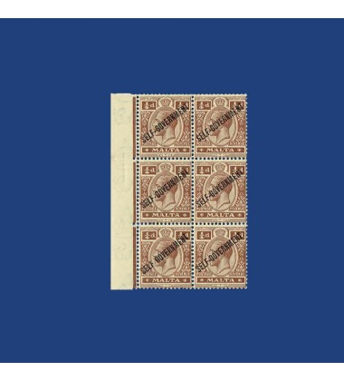 MALTA VARIETY STAMP KING GEORGE VI SELF - GOVERNMENT UNLISTED VARIETY