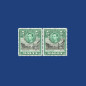 MALTA VARIETY STAMP KGVI PAIR OF 5/- EXTRA SEMAPHORE FLAW BLOCK OF 2 S