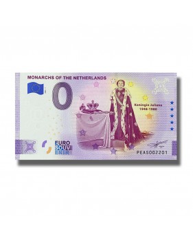 0 Euro Souvenir Banknote Monarchs of The Netherlands Juliana PEAS 2020-7