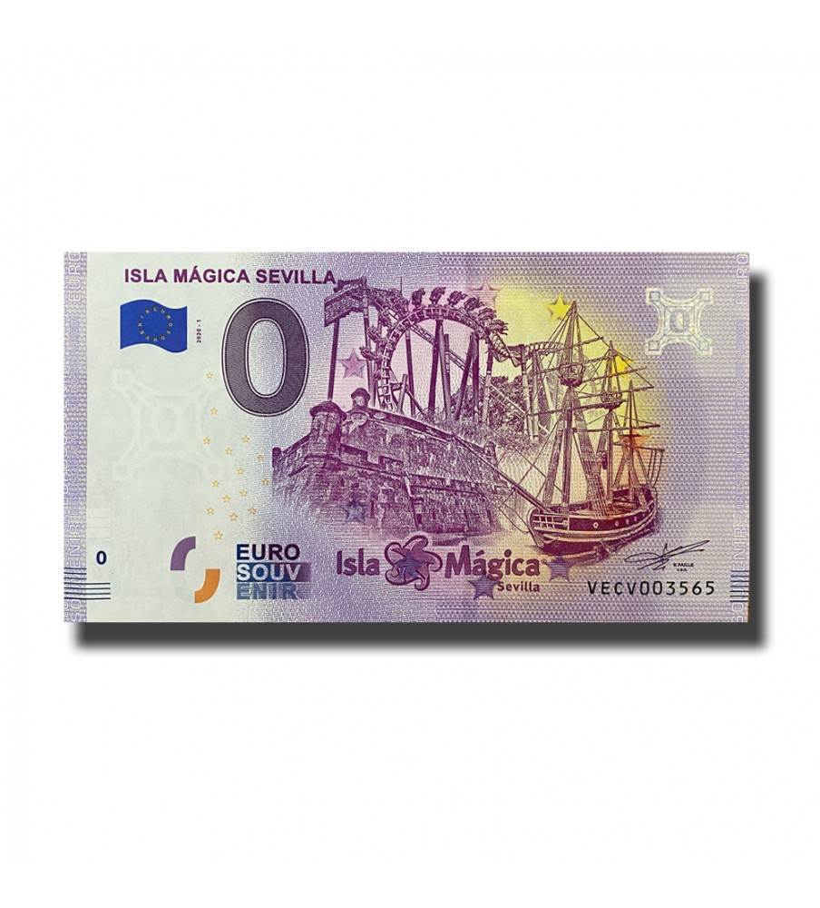0 Euro Souvenir Banknote Isla Magica Sevilla Spain VECV 2020-1