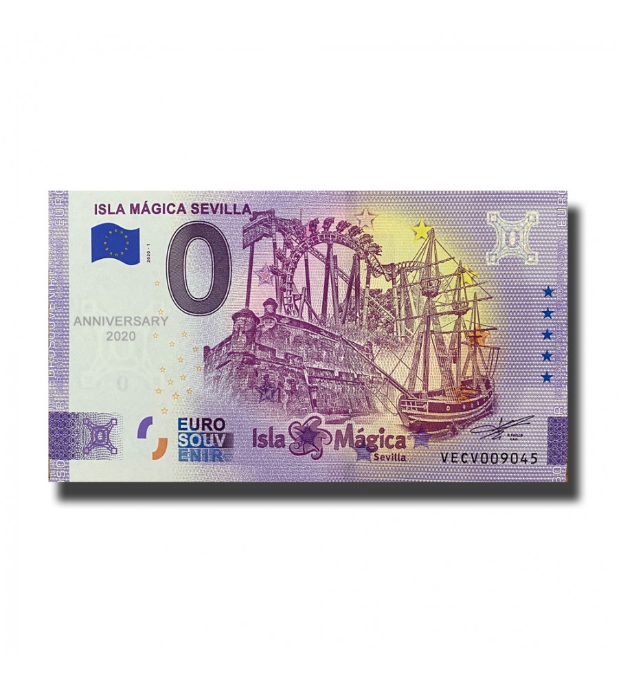 Anniversary 0 Euro Souvenir Banknote Isla Magica Sevilla Spain VECV 2020-1
