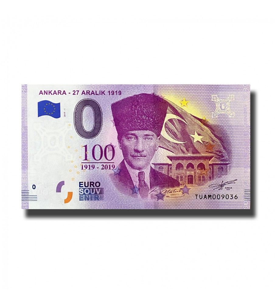 0 EURO SOUVENIR BANKNOTE ANKARA S7 ARALIK 1919 TUAM 2019-1