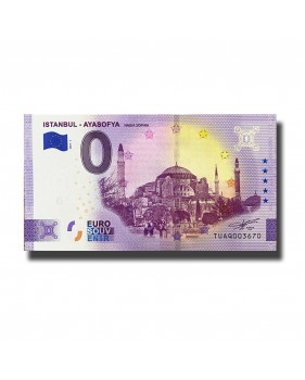 0 EURO SOUVENIR BANKNOTE ISTANBUL AYASOFYA TURKEY TUAQ 2020-2