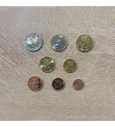 2000 Finland Euro Coin Set of 8 Coins Uncirculated