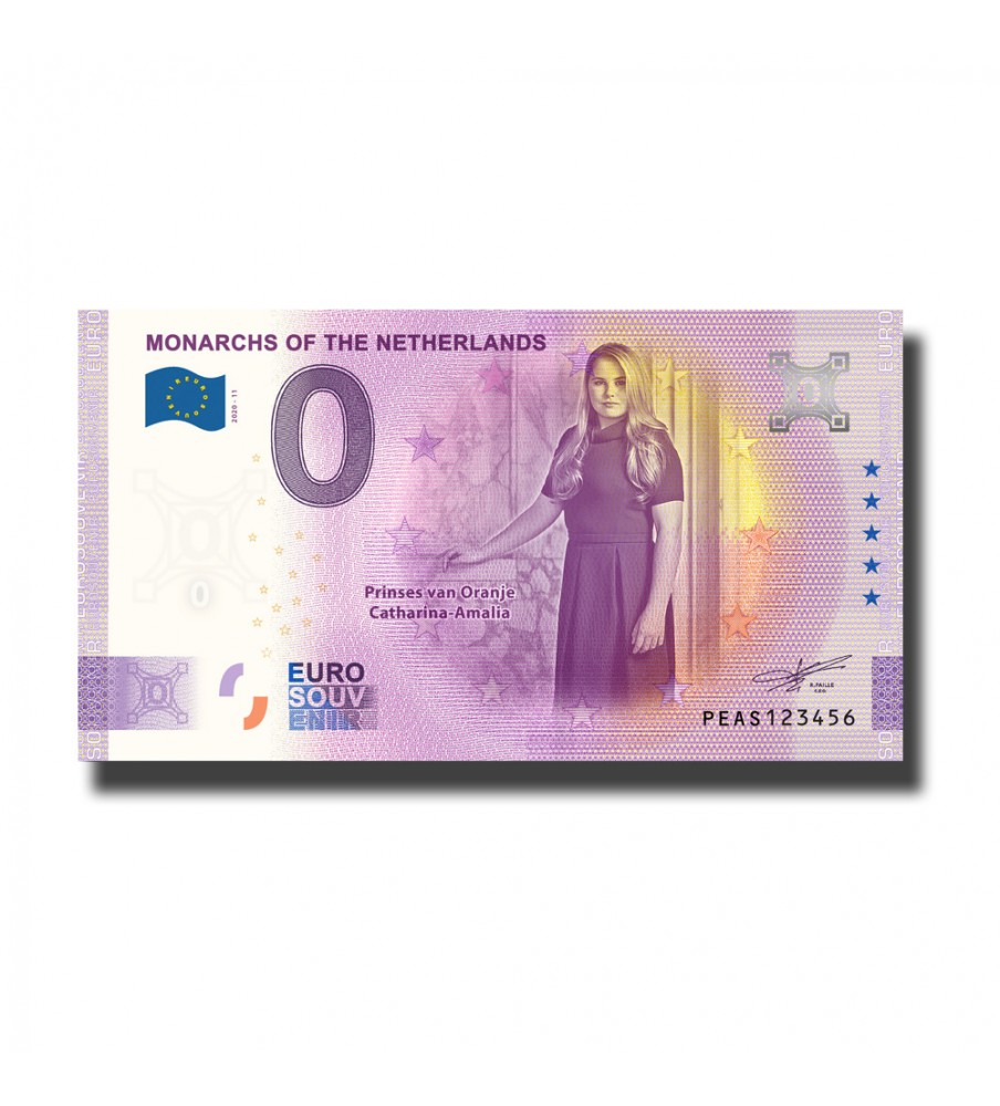 0 Euro Souvenir Banknote Monarchs Prinses Amalia Netherlands PEAS 2020-11
