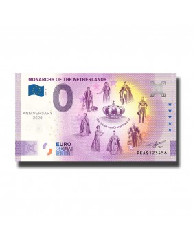 Anniversary 0 Euro Souvenir Banknote Monarchs Koninkrijk Van Oranje Nassau Netherlands PEAS 2020-12