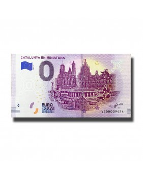 0 EURO SOUVENIR BANKNOTE CATALUNYA EN MINIATURA SPAIN VEDH 2019-1