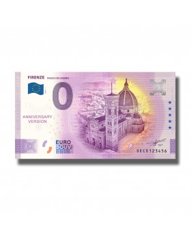 Anniversary 0 Euro Souvenir Banknote Firenze Italy SECS 2020-1