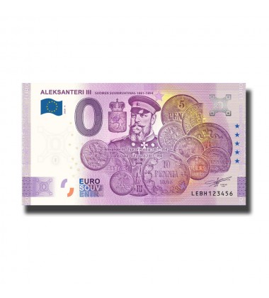 0 EURO SOUVENIR BANKNOTE ALEKSANTERI III LEBH 2020-4