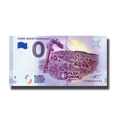 0 EURO SOUVENIR BANKNOTE PARK SNOW DONOVALY EEBN 2019-1