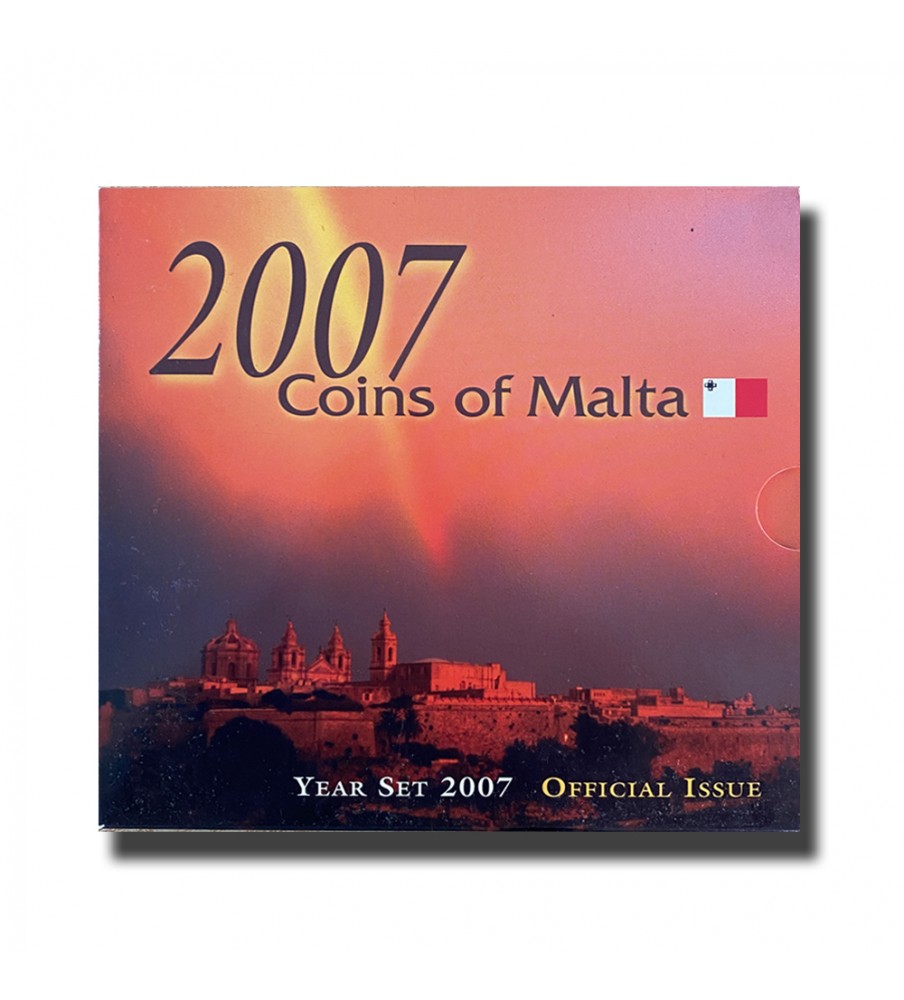 2007 MALTA DECIMAL COIN SET BRILLIANT UNCIRCULATED COPPER NICKEL