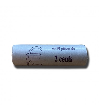 2008 Malta 2 Cent Euro Coin Roll of 50 Coins 1st Issue Complete Bank Roll Uncirculated