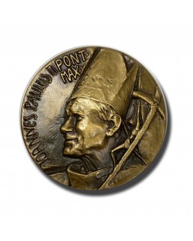 1990 POPE VISIT IN MALTA MEDAL BRONZE